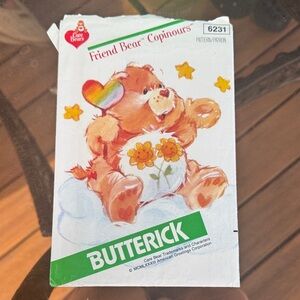 Butterick Care Bears Friend Bear Pattern